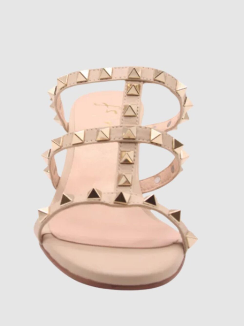 Tuckernuck French Sole Foster Studded Strappy Beige Nude Heeled Sandals NEW 7.5